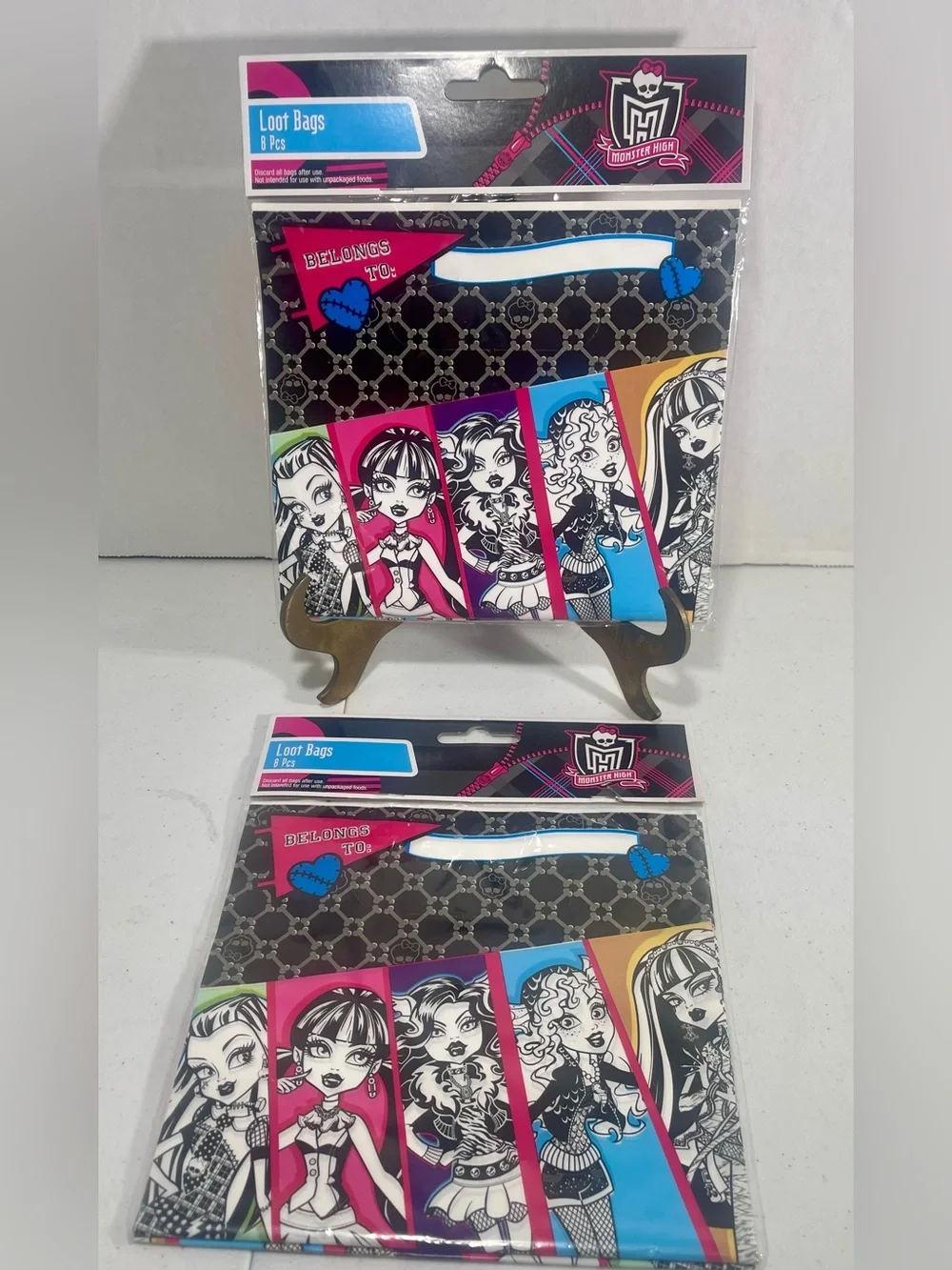 Monster High Loot Goodie Bags 8 Pcs Birthday Parties Supplies NIP X2